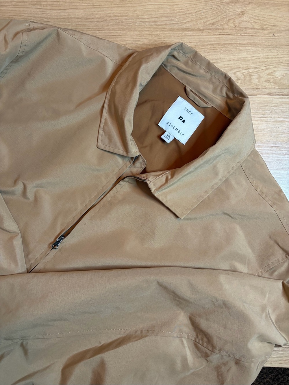 Free Assembly Tan Cotton Blend Bomber Jacket XXL